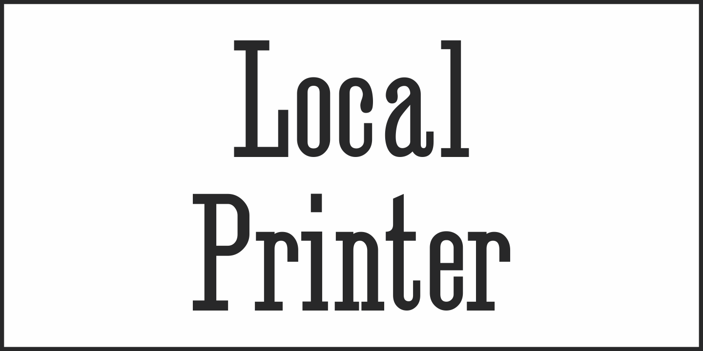 Example font Local Printer JNL #5